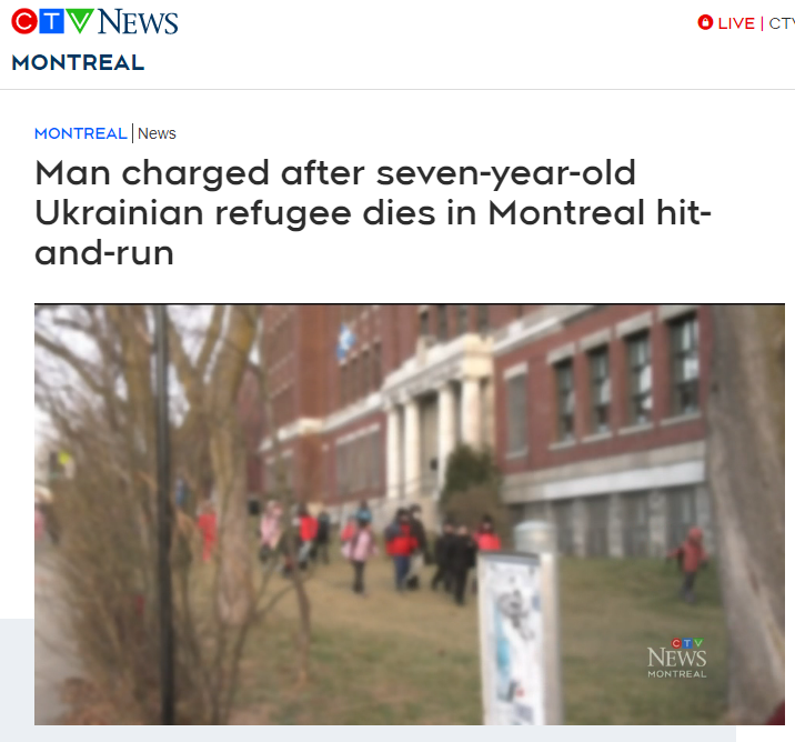 太惨了 7岁小女孩刚来加拿大2个月 走路上学被撞死 男子肇事逃逸后自首 Redian新闻